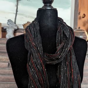 Beautiful scarf with silver threads